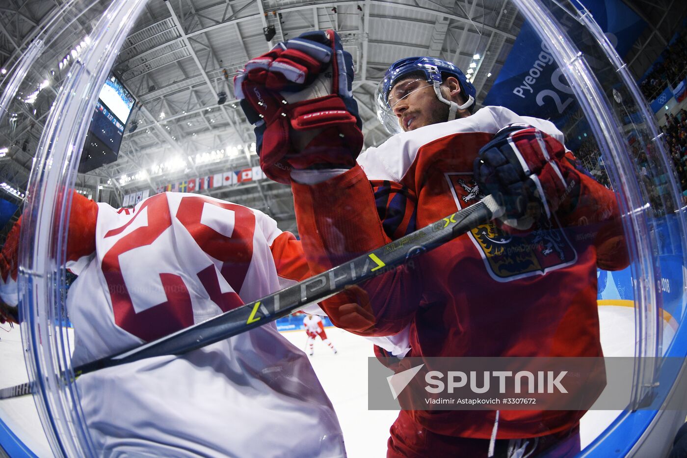 2018 Winter Olympics. Ice hockey. Men. Czech Republic vs. Russia