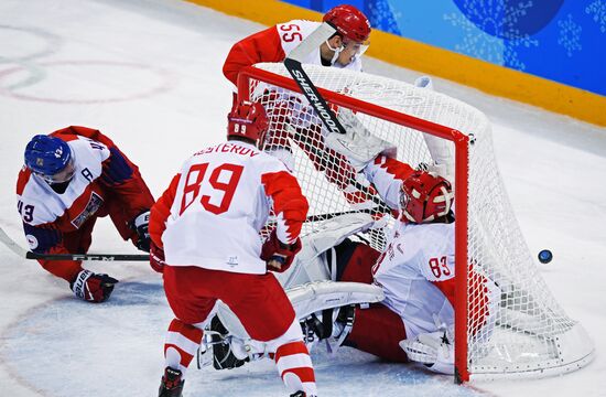 2018 Winter Olympics. Ice hockey. Men. Czech Republic vs. Russia