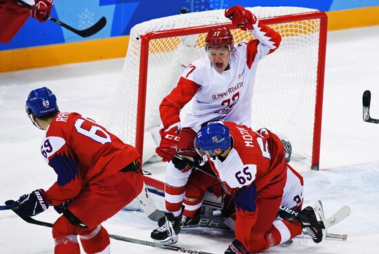 2018 Winter Olympics. Ice hockey. Men. Czech Republic vs. Russia