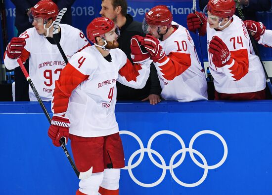 2018 Winter Olympics. Ice hockey. Men. Czech Republic vs. Russia