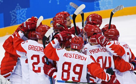 2018 Winter Olympics. Ice hockey. Men. Czech Republic vs. Russia