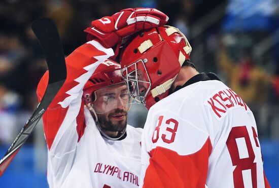 2018 Winter Olympics. Ice hockey. Men. Czech Republic vs. Russia