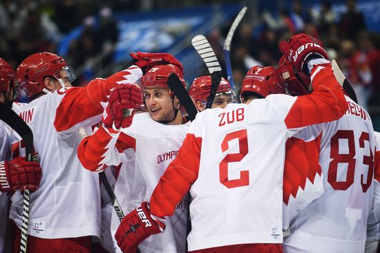 2018 Winter Olympics. Ice hockey. Men. Czech Republic vs. Russia