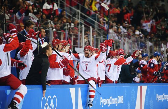 2018 Winter Olympics. Ice hockey. Men. Czech Republic vs. Russia