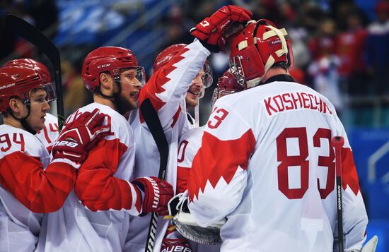 2018 Winter Olympics. Ice hockey. Men. Czech Republic vs. Russia