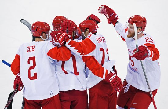2018 Winter Olympics. Ice hockey. Men. Czech Republic vs. Russia