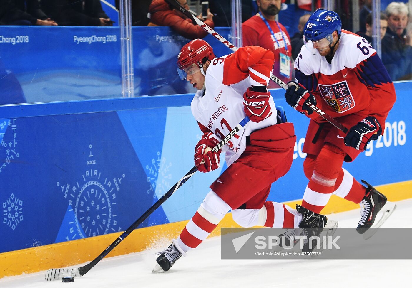 2018 Winter Olympics. Ice hockey. Men. Czech Republic vs. Russia