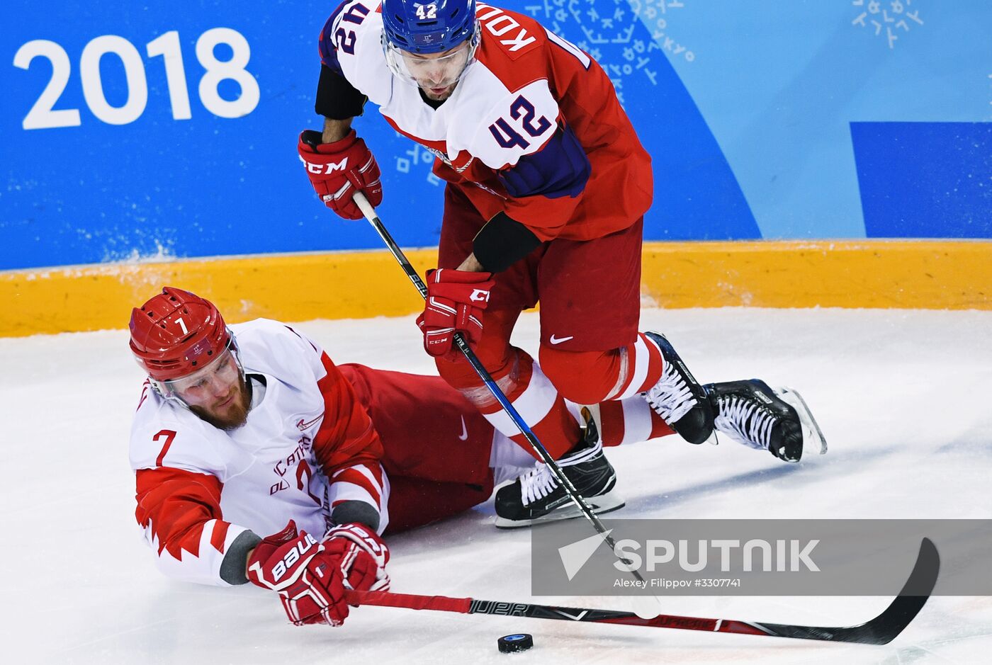 2018 Winter Olympics. Ice hockey. Men. Czech Republic vs. Russia