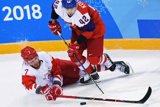 2018 Winter Olympics. Ice hockey. Men. Czech Republic vs. Russia