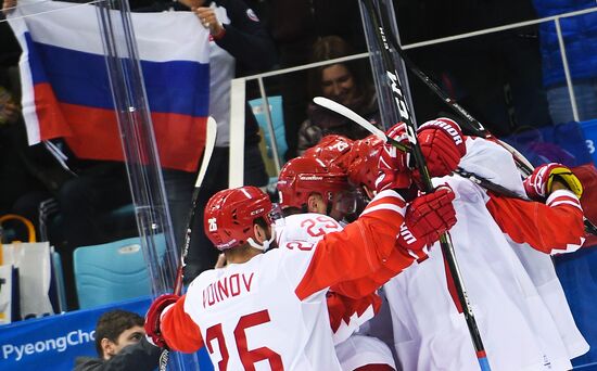 2018 Winter Olympics. Ice hockey. Men. Czech Republic vs. Russia