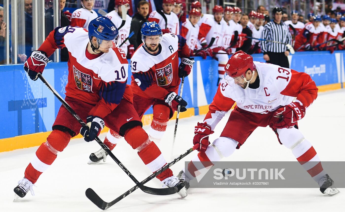 2018 Winter Olympics. Ice hockey. Men. Czech Republic vs. Russia