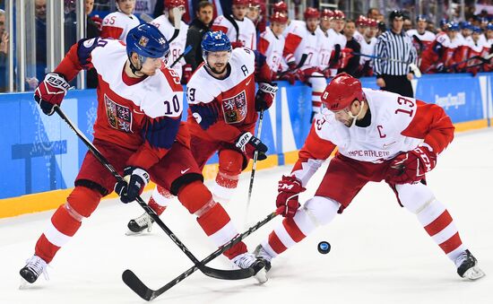 2018 Winter Olympics. Ice hockey. Men. Czech Republic vs. Russia