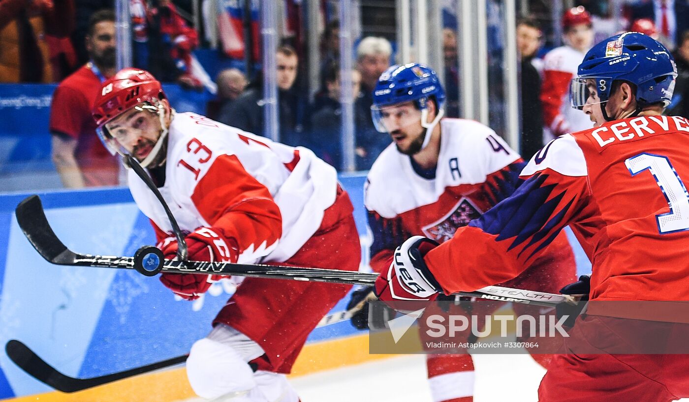 2018 Winter Olympics. Ice hockey. Men. Czech Republic vs. Russia