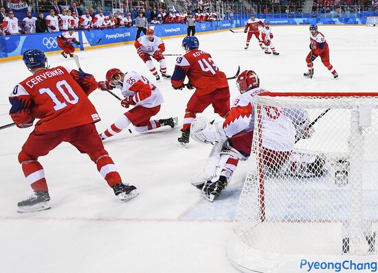 2018 Winter Olympics. Ice hockey. Men. Czech Republic vs. Russia