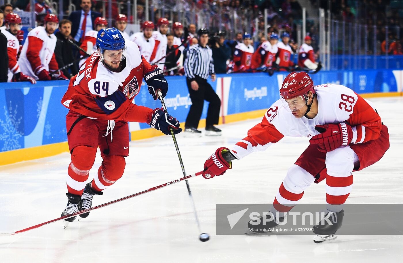 2018 Winter Olympics. Ice hockey. Men. Czech Republic vs. Russia