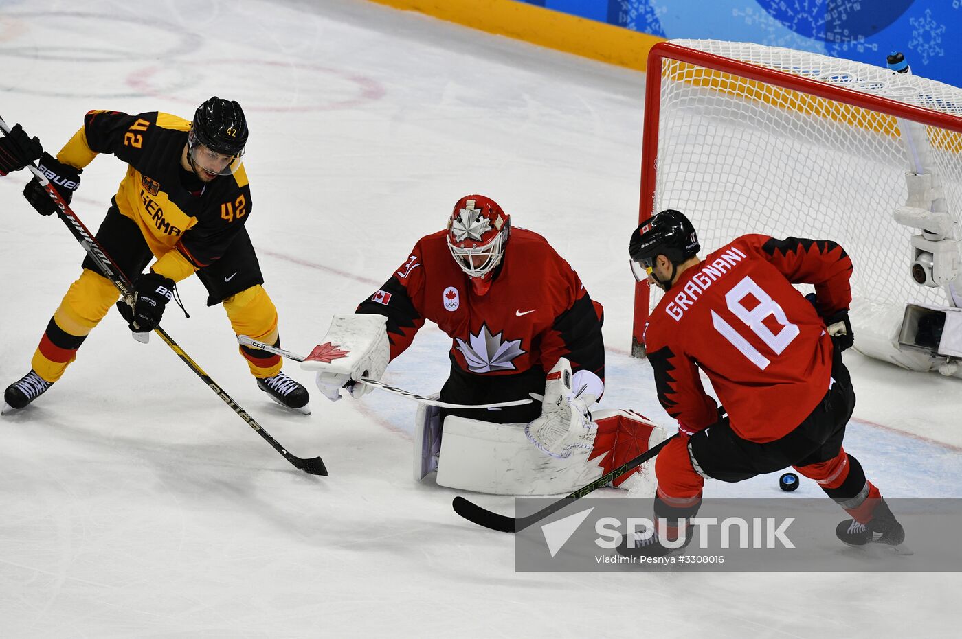2018 Winter Olympics. Ice hockey. Men. Canada vs. Germany