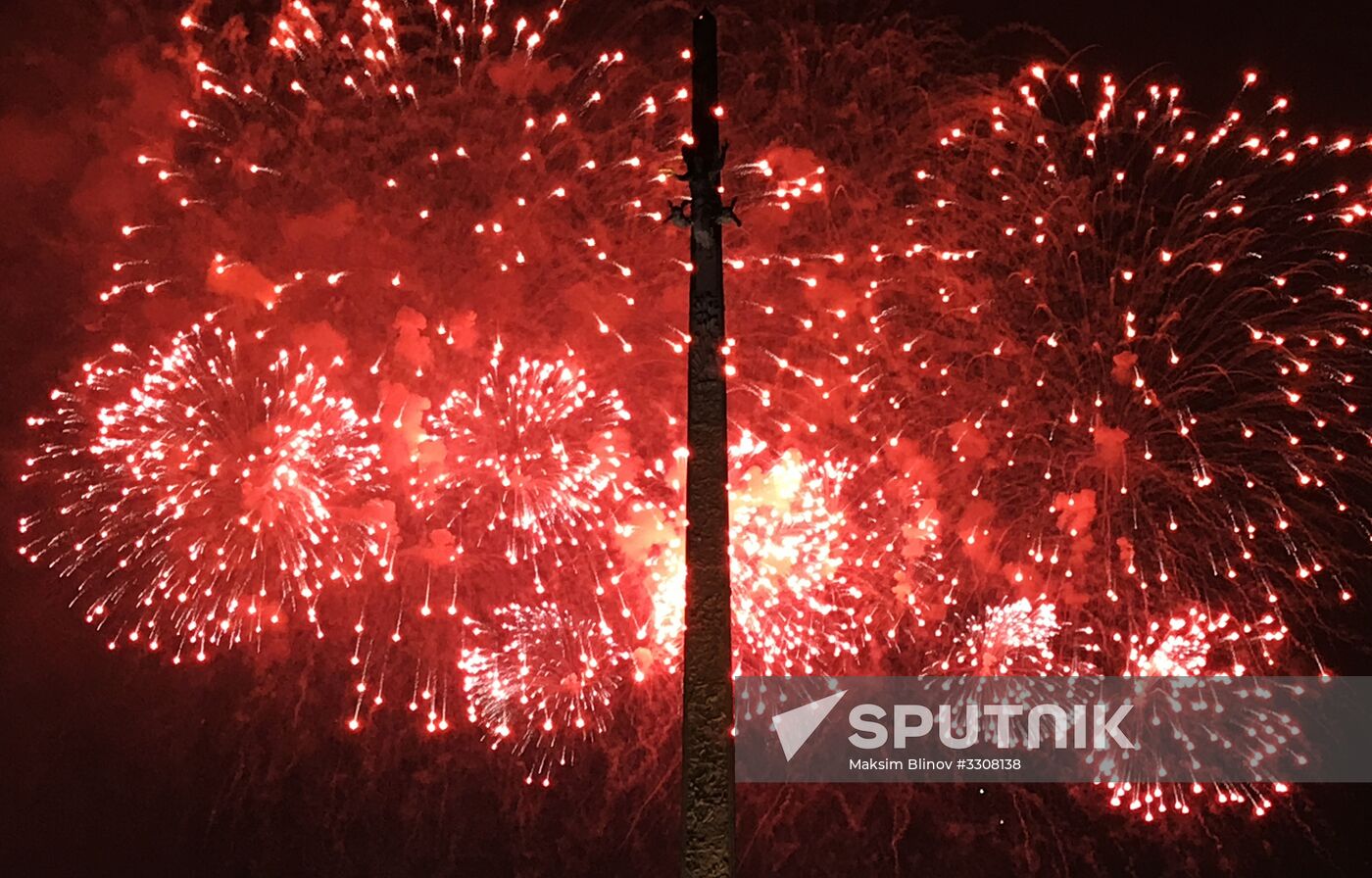 Fireworks on Defender of the Fatherland Day