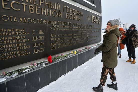 Presidential candidate Ksenia Sobchak speaks in Murmansk Region