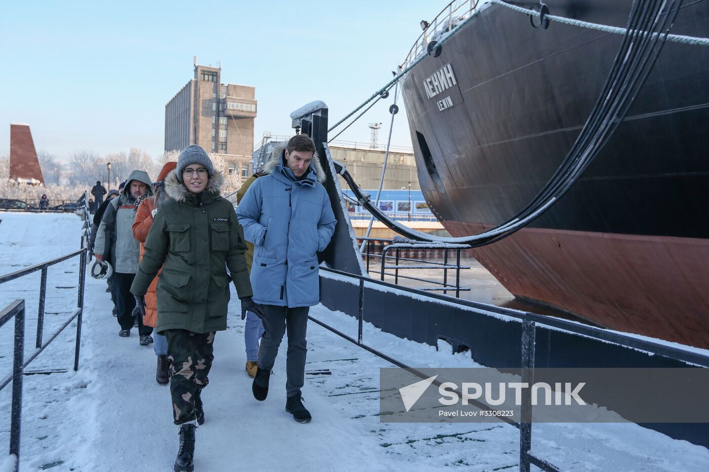 Presidential candidate Ksenia Sobchak speaks in Murmansk Region