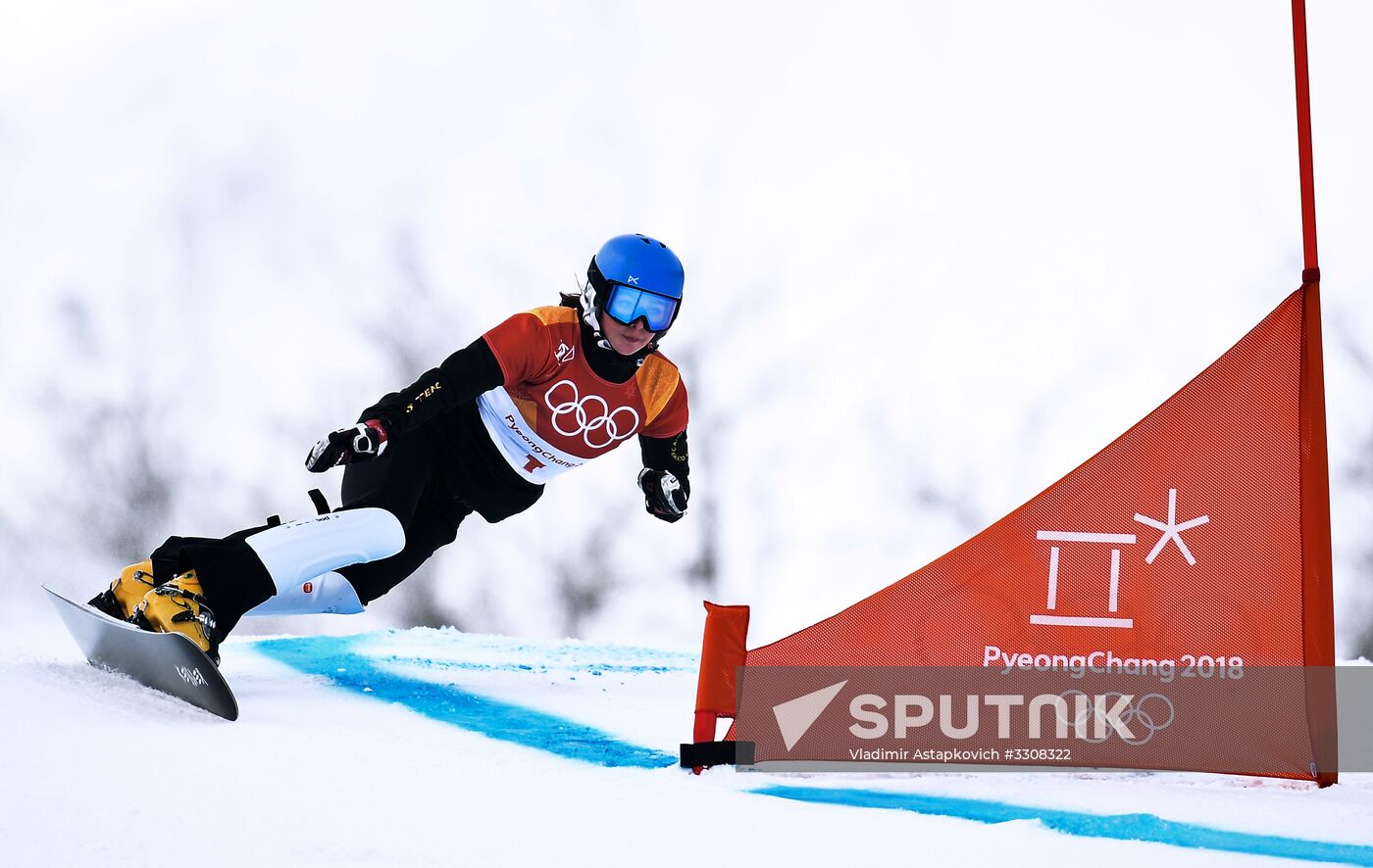 2018 Winter Olympics. Snowboarding. Women. Parallel giant slalom