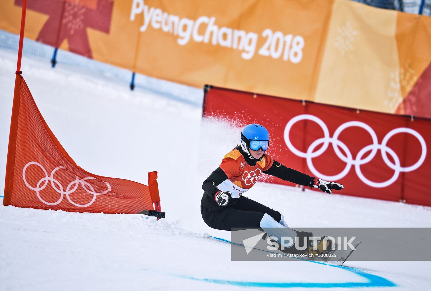 2018 Winter Olympics. Snowboarding. Women. Parallel giant slalom