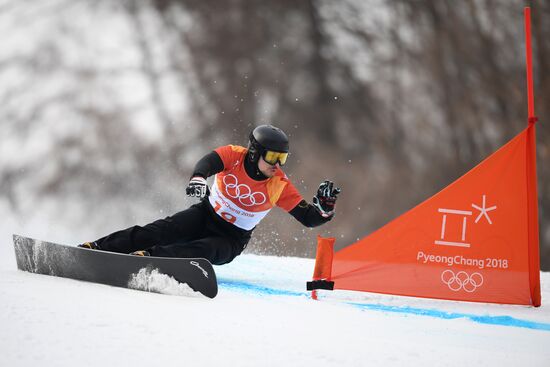 2018 Winter Olympics. Snowboarding. Men. Parallel giant slalom
