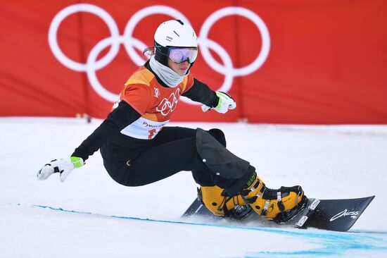 2018 Winter Olympics. Snowboarding. Women. Parallel giant slalom