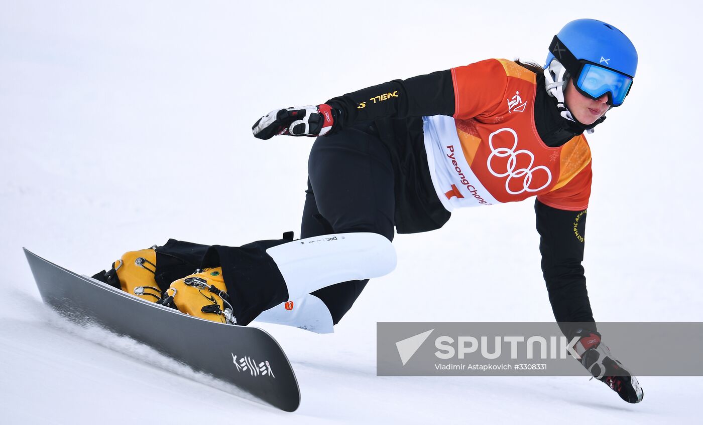 2018 Winter Olympics. Snowboarding. Women. Parallel giant slalom