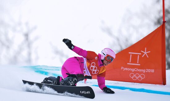 2018 Winter Olympics. Snowboarding. Women. Parallel giant slalom