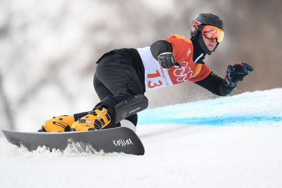 2018 Winter Olympics. Snowboarding. Men. Parallel giant slalom
