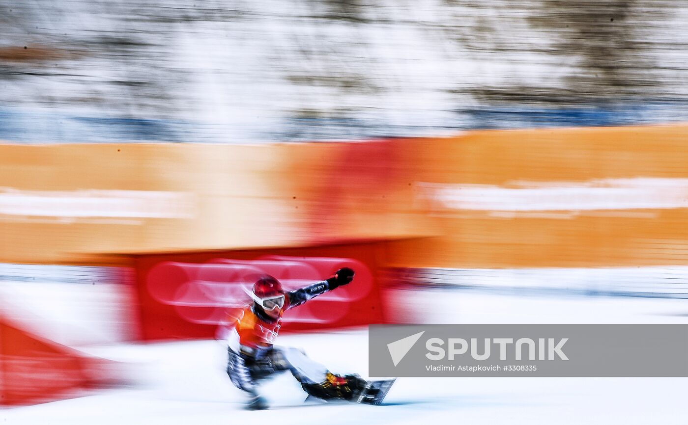 2018 Winter Olympics. Snowboarding. Women. Parallel giant slalom
