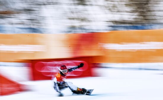 2018 Winter Olympics. Snowboarding. Women. Parallel giant slalom