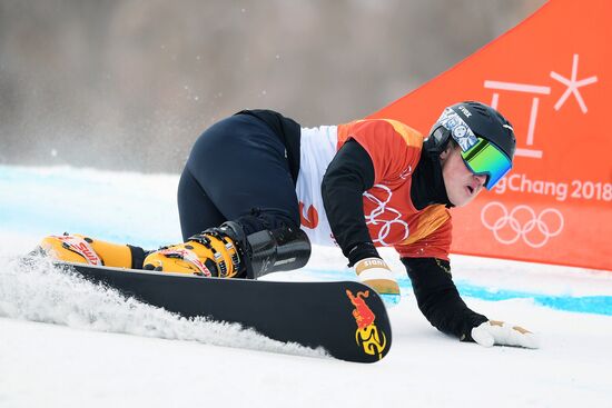 2018 Winter Olympics. Snowboarding. Men. Parallel giant slalom