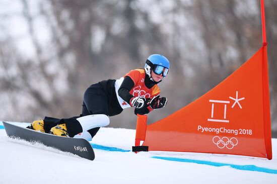 2018 Winter Olympics. Snowboarding. Women. Parallel giant slalom