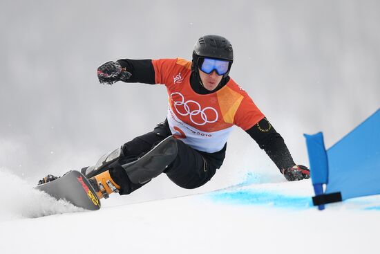 2018 Winter Olympics. Snowboarding. Men. Parallel giant slalom