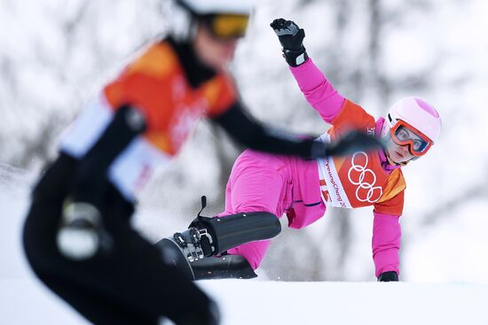 2018 Winter Olympics. Snowboarding. Women. Parallel giant slalom