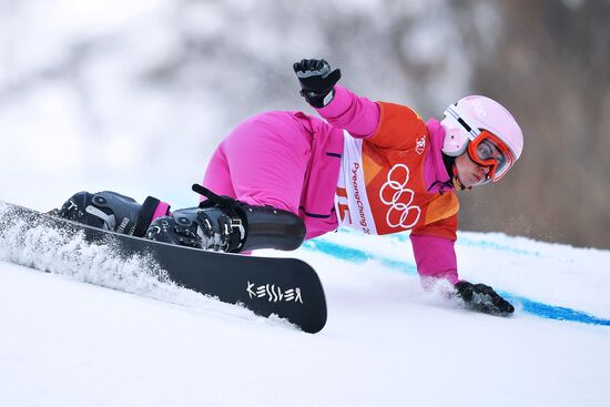 2018 Winter Olympics. Snowboarding. Women. Parallel giant slalom