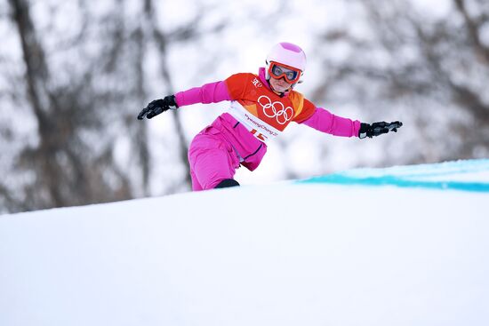 2018 Winter Olympics. Snowboarding. Women. Parallel giant slalom