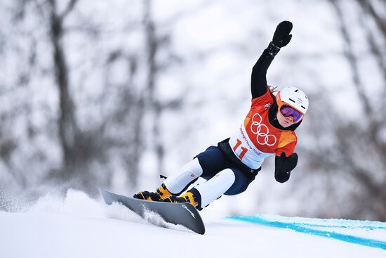 2018 Winter Olympics. Snowboarding. Women. Parallel giant slalom