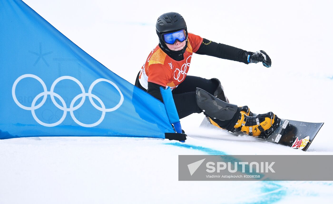 2018 Winter Olympics. Snowboarding. Women. Parallel giant slalom