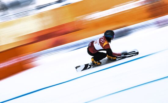 2018 Winter Olympics. Snowboarding. Women. Parallel giant slalom