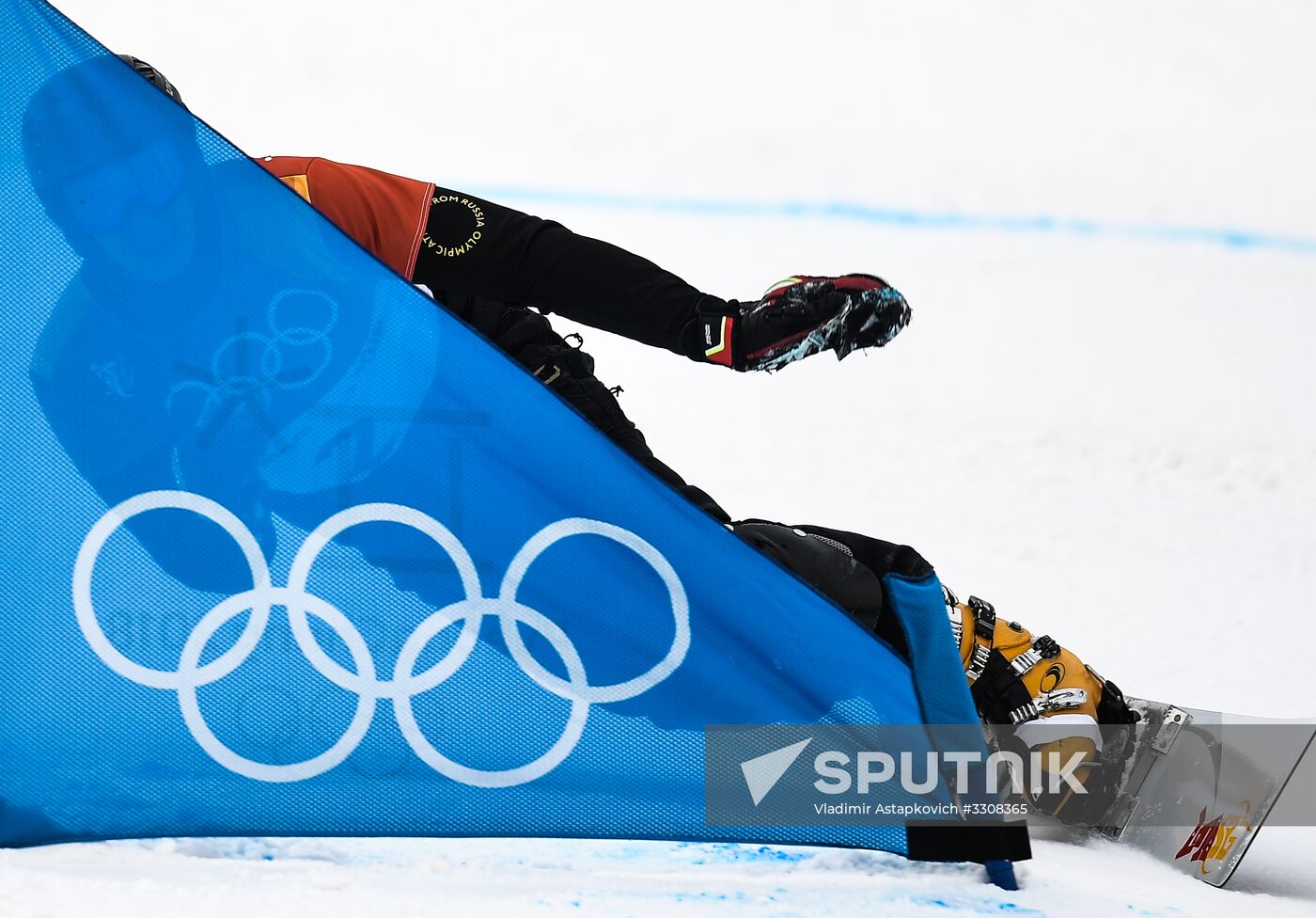 2018 Winter Olympics. Snowboarding. Men. Parallel giant slalom