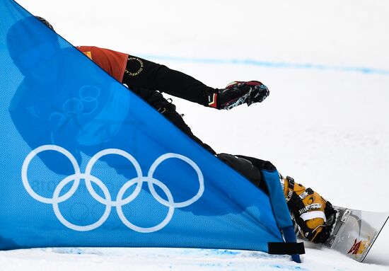2018 Winter Olympics. Snowboarding. Men. Parallel giant slalom