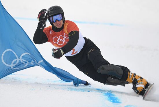 2018 Winter Olympics. Snowboarding. Men. Parallel giant slalom