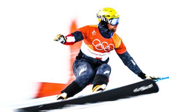2018 Winter Olympics. Snowboarding. Men. Parallel giant slalom