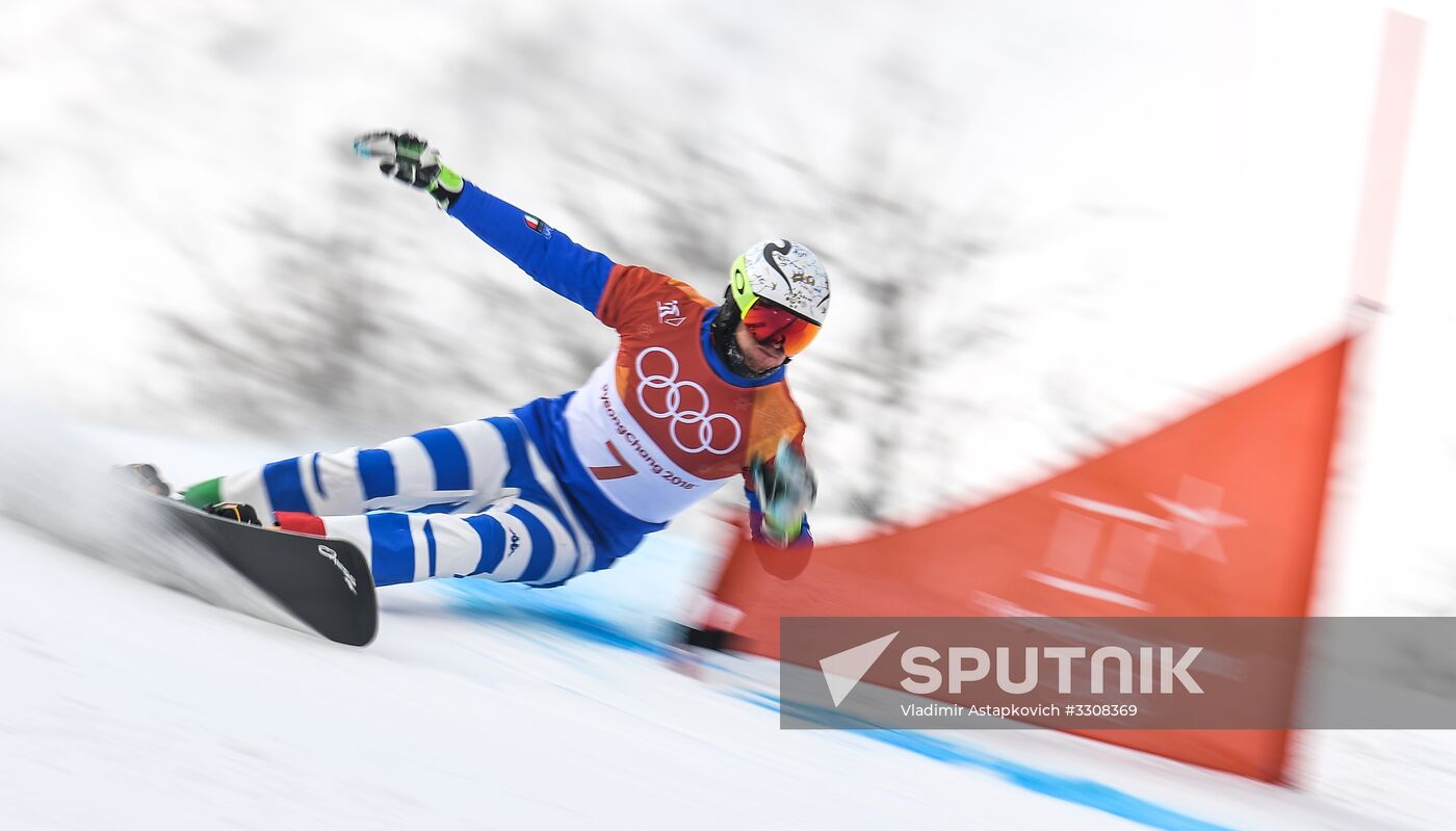2018 Winter Olympics. Snowboarding. Men. Parallel giant slalom