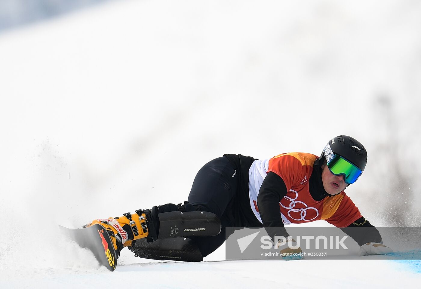 2018 Winter Olympics. Snowboarding. Men. Parallel giant slalom