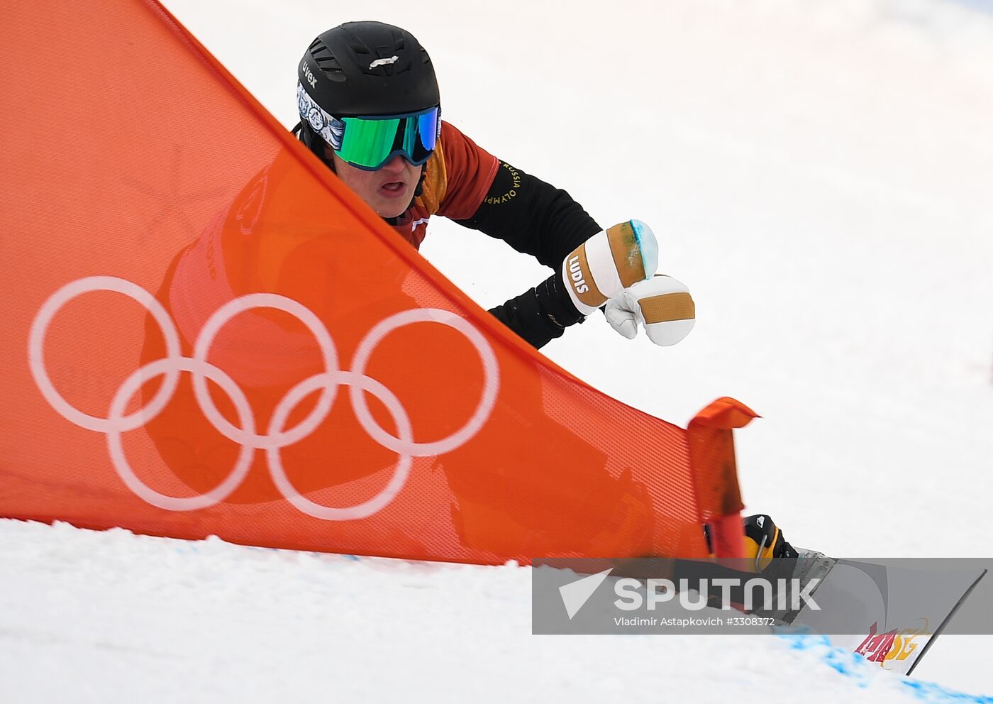 2018 Winter Olympics. Snowboarding. Men. Parallel giant slalom