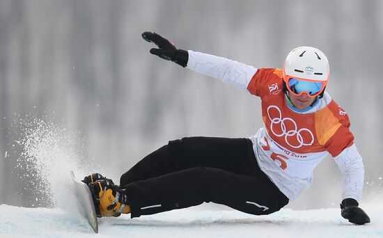 2018 Winter Olympics. Snowboarding. Men. Parallel giant slalom