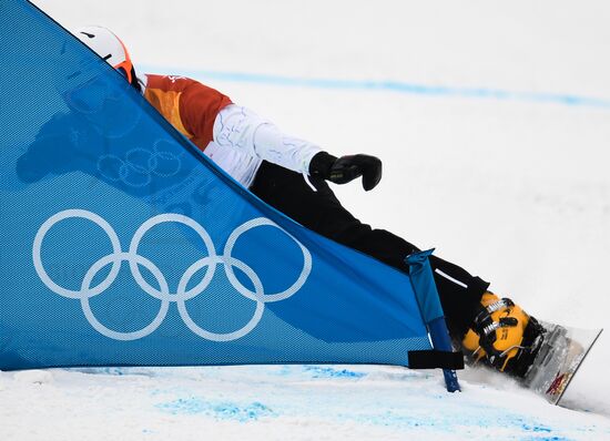 2018 Winter Olympics. Snowboarding. Men. Parallel giant slalom
